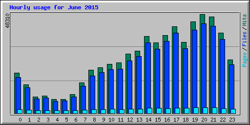 Hourly usage for June 2015